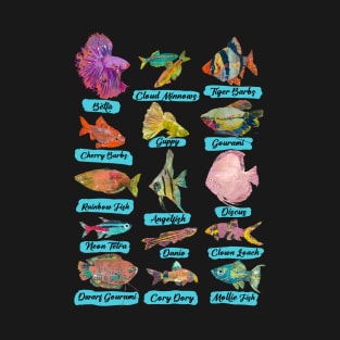 Tropical Freshwater Fish Chart T-Shirt