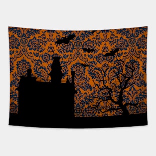 Ghotic Seamless Pattern - Addams Family House Tapestry