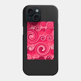 Red Strawberry Swirls Phone Case