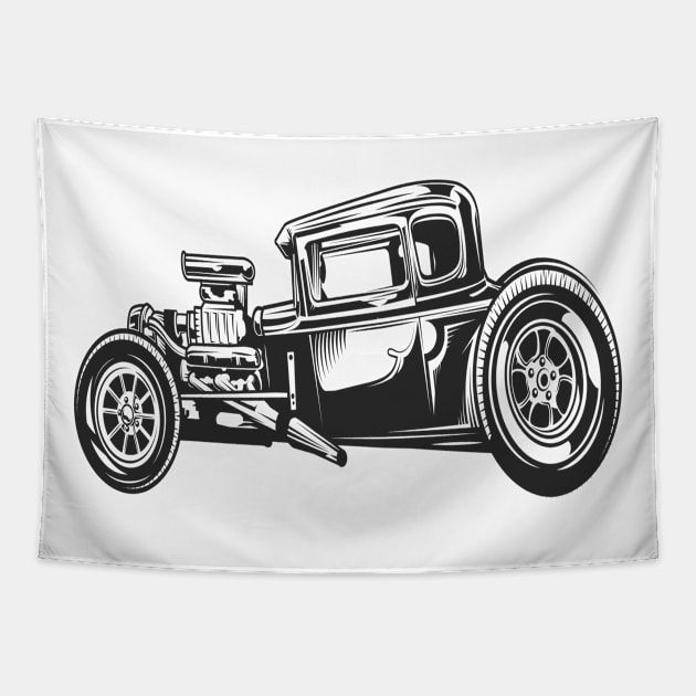 Hot Street Rod Tapestry by Hudkins