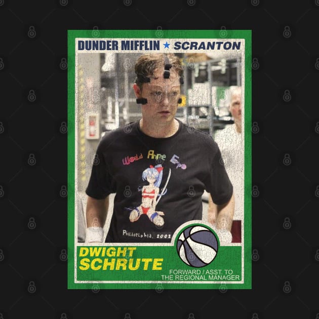 Dwight Schrute Basketball Trading Card by darklordpug