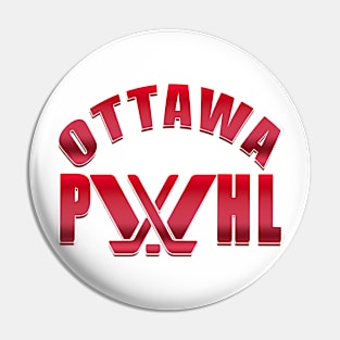 Gradient red ottawa PWHL Pin