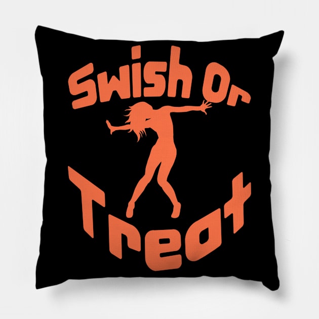 Swish Or Treat Pillow by MiracleROLart