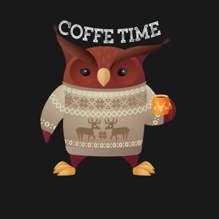 Owl Coffee Time T-Shirt