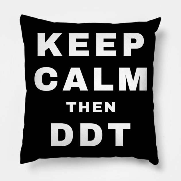 Keep Calm then DDT (Pro Wrestling) Pillow by wls