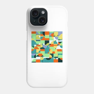 Abstract Mid Century Circles Pattern Resquared Phone Case