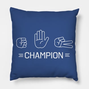 Rock Paper Scissors Champion Pillow