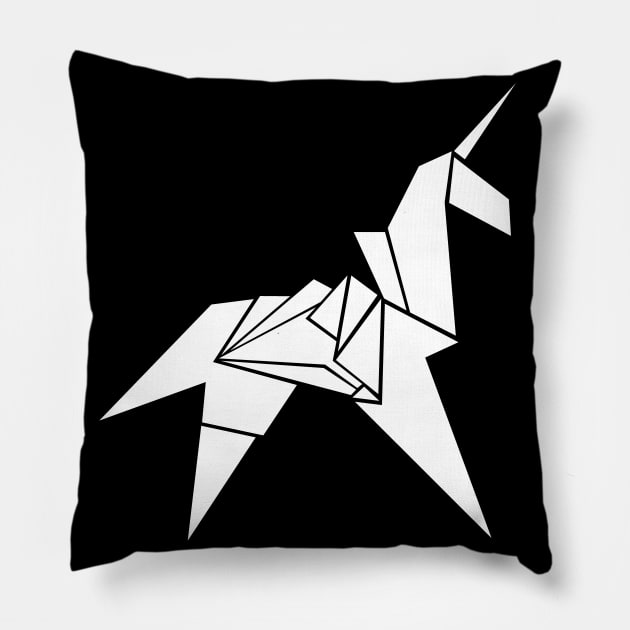 Origami Unicorn Pillow by BeeryMethod