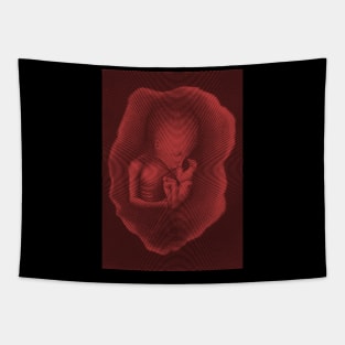 Spiral Betty Fetus Black & Red Tapestry