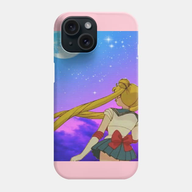 Aesthetic vaporwave sailormoon Phone Case by CresentMoonBunny