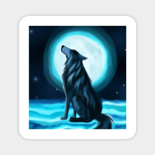 Wolf moon Magnet