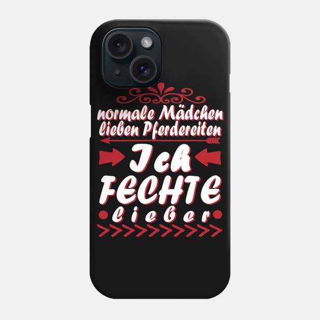 Fechten Sport Retro Mädchen Geschenkidee Phone Case by FindYourFavouriteDesign