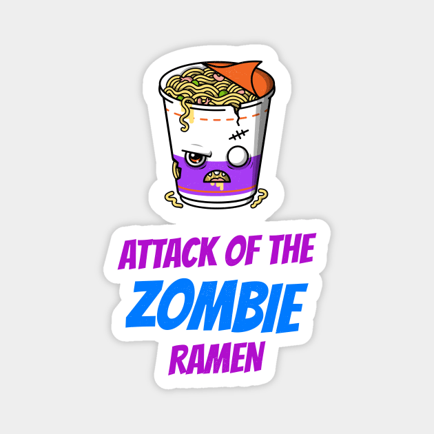 Halloween Cute Zombie Ramen Magnet by SpookyHalloween