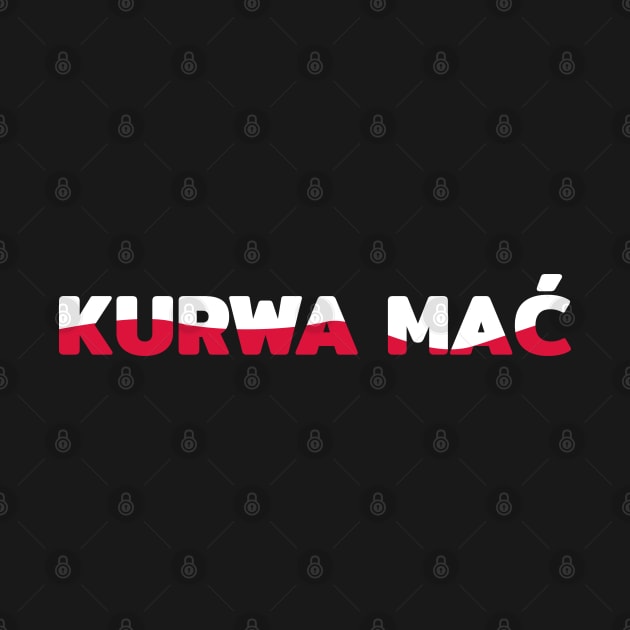 Kurwa Mac in white and polish red by FOGSJ