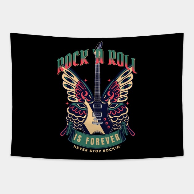 Rock 'N Roll Forever Tapestry by RockReflections