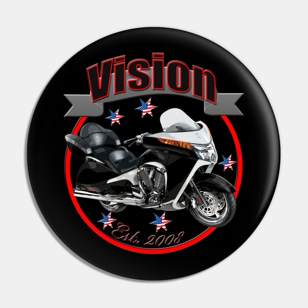 Vision U.S.A. Star Motorcycle Pin by DroolingBullyKustoms