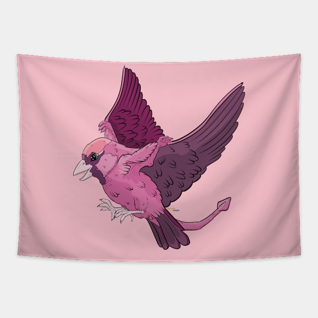 Punimals - Sparrow-dactyl Tapestry by tygerwolfe