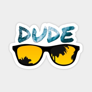 Dude Summer Sunglasses Magnet