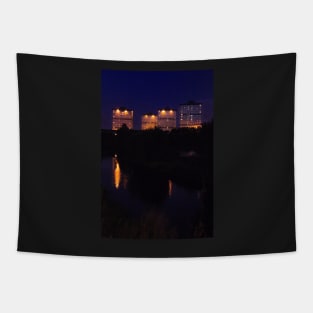 Scottish nightscape in North Glasgow Tapestry