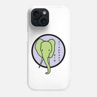 Portrait of Big Elephant in a Circle Phone Case