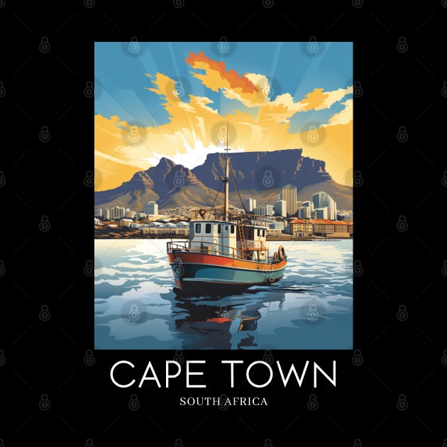 A Pop Art Travel Print of Cape Town - South Africa by Studio Red Koala