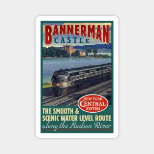 Bannerman Castle Hudson River NY Central Railroad Poster Magnet