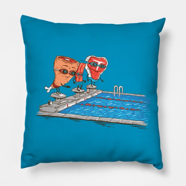 Swim Meat Pillow by Made With Awesome