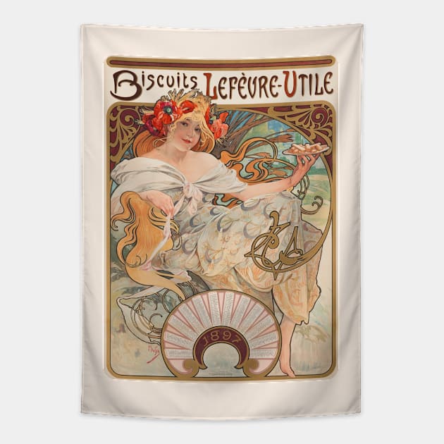 Biscuits Lefevre Utile (1897) Tapestry by WAITE-SMITH VINTAGE ART