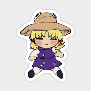 I draw the (-▵-) suwako moriya plush / touhou memes Magnet