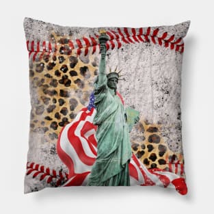 Baseball America USA leopard Pillow