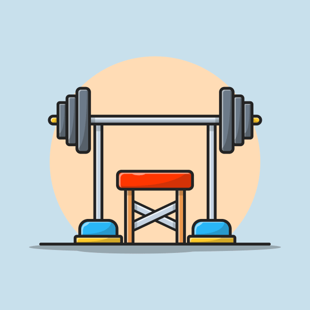 Dumbbell Gym Workout Cartoon Vector Icon Illustration by Catalyst Labs