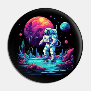 astronaut exploring galaxy Pin