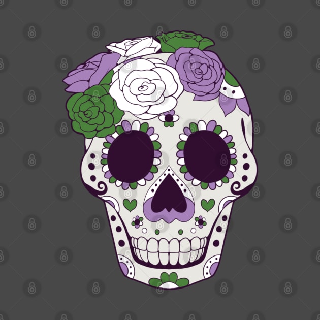 Genderqueer Pride - Sugarskull Dia De los Muertos by celestinaart