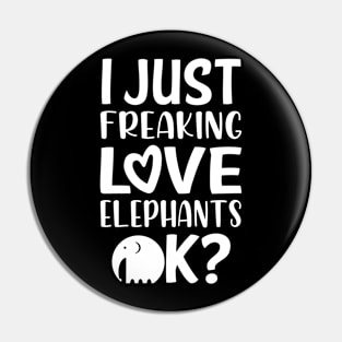 Love Elephants Pin