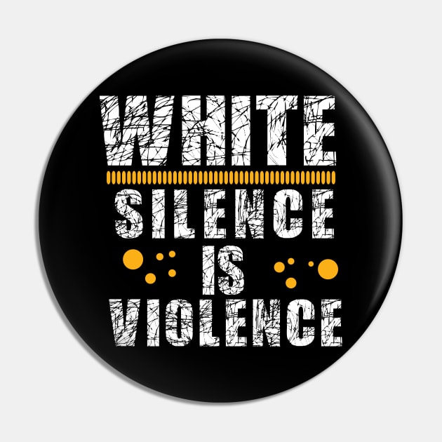 White Silence is Violence Pin by L  B  S  T store