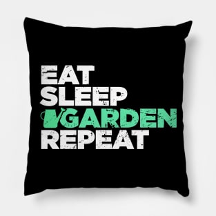 Eat, Sleep, Garden | Funny Gardening Graphic Pillow