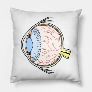 Colorful Eyeball Line Art Large Pillow