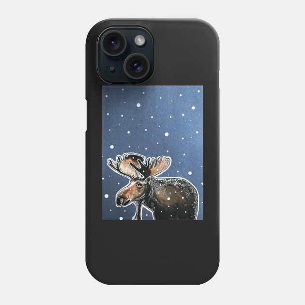 Moose Phone Case by Viviredsonja