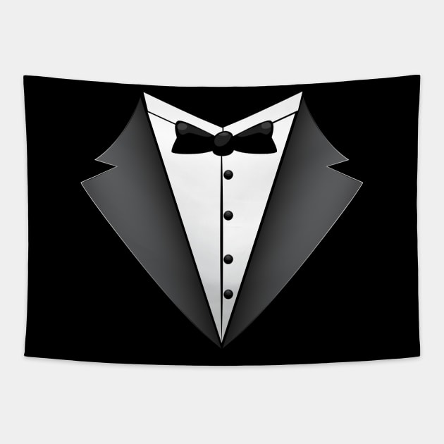 Tuxedo Tee Tapestry by nickemporium1