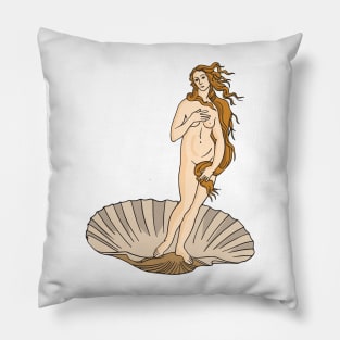 The Birth of Venus Sandro Botticelli Illustration Pillow