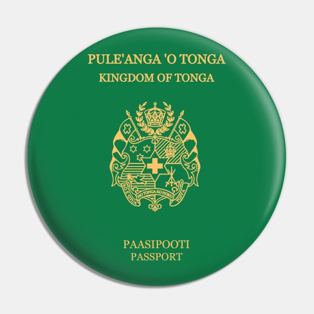 Tonga passport Pin by Travellers