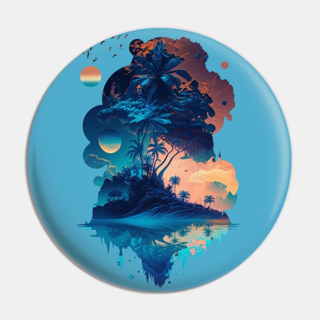 paradise Island Pin by DavidLoblaw