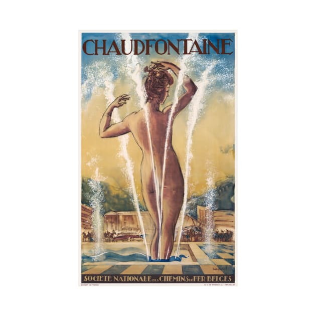 Chaudfontaine Belgium Vintage Poster 1920s by vintagetreasure