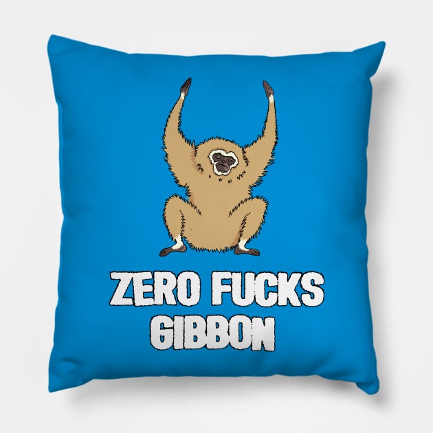 Zero Fucks Gibbon Shirt Pillow by xenotransplant