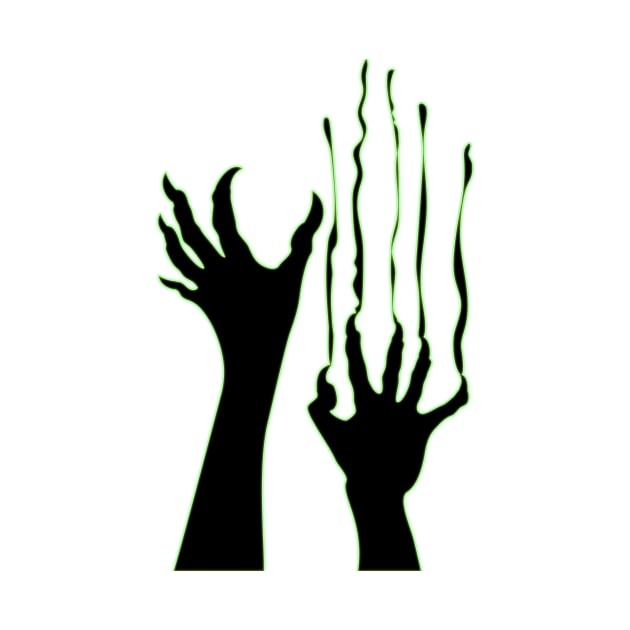 Zombie hands Silhouette. Halloween Party decoration by  ESHA-Studio