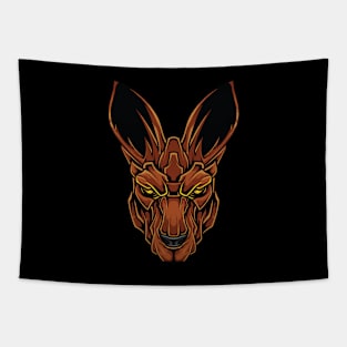 red kangaroo head Tapestry