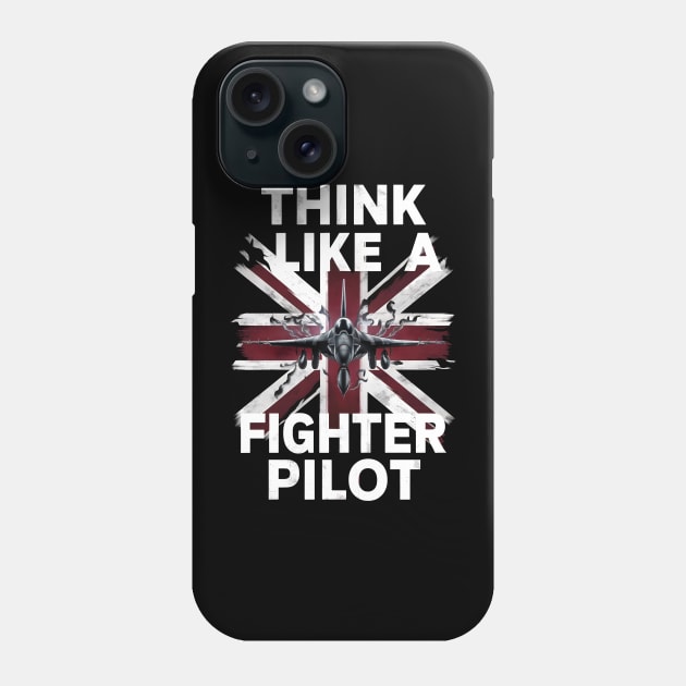 Think like a fighter pilot Phone Case by BishBashBosh