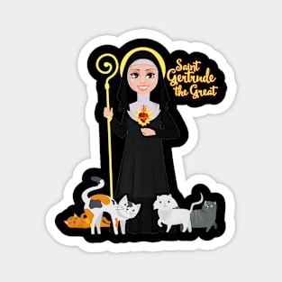 St. Gertrude of Nivelles Patron Saint of Cats Lovers Magnet