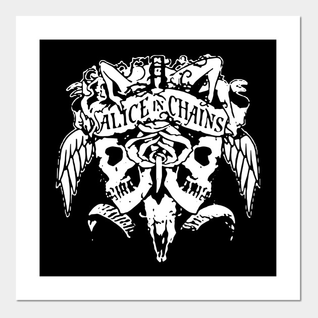 Alice In Chains Cool Logo Funny Posters And Art Prints Teepublic