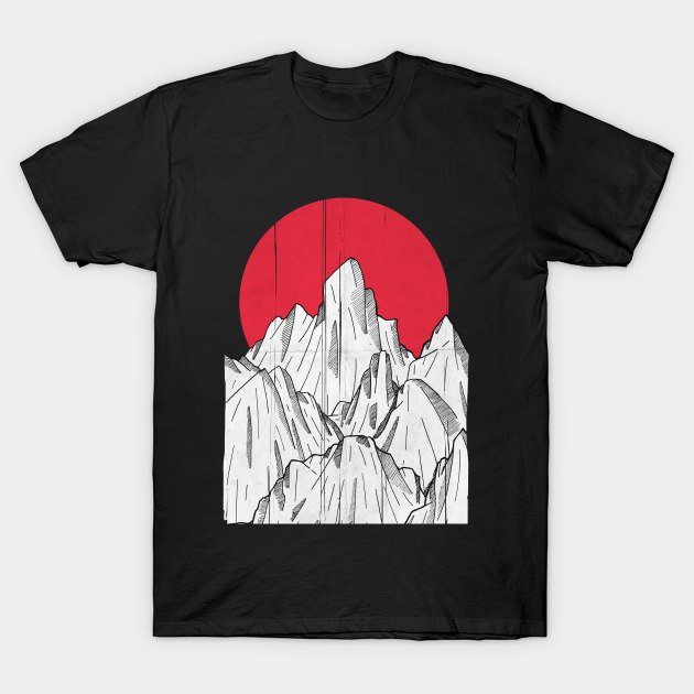 Discover The red sun and the mountains - Landscape - T-Shirt